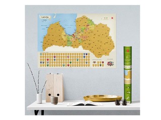 Scratch-off map, Latvia