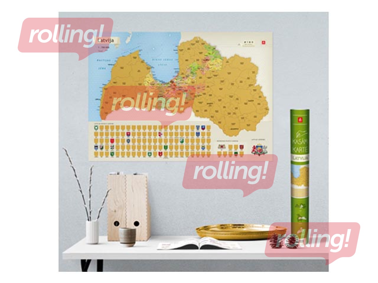 Scratch-off map, Latvia