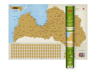 Scratch-off map, Latvia