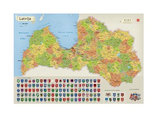 Scratch-off map, Latvia