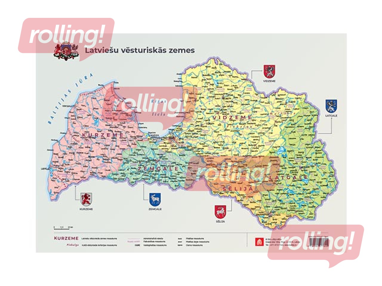 Карта исторических земель Латвии, A3