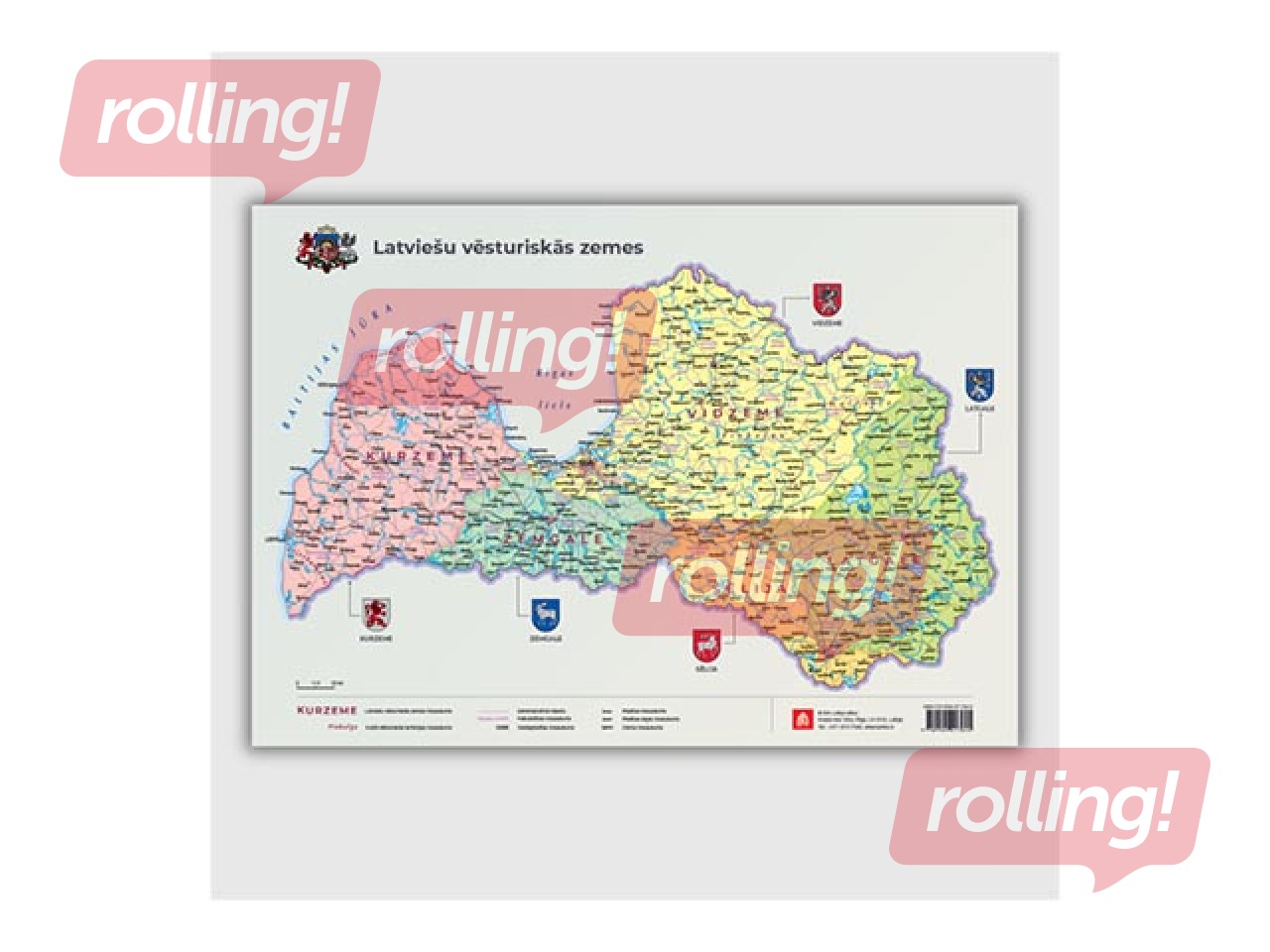 Карта исторических земель Латвии, A3