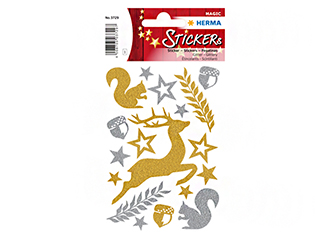 Sticker Herma Magic, Forest animals, shiny & glittery, 1 sheet