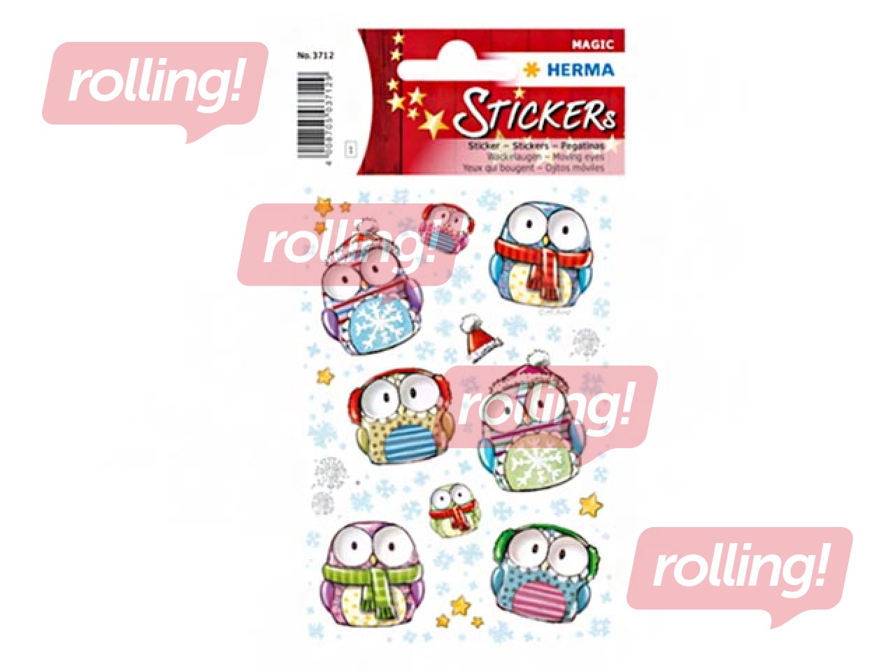 Stickers Herma Magic, Winter owls, with moving eyes, 1 sheet