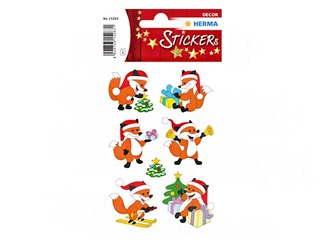 Наклейки Herma Decor, Рождественские лисицы, 3 листа
