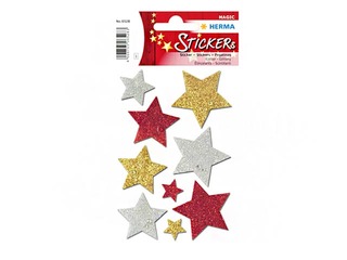 Наклейки Herma Magic, Звезды, с бриллиантовым блеском, 1 лист