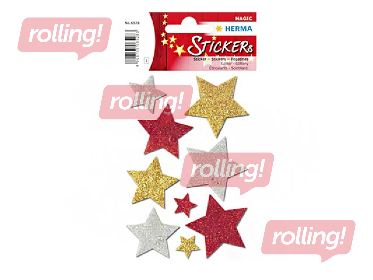 Uzlīmes Herma Magic, Zvaigznes, ar dimanta mirdzumu, 1 lapa