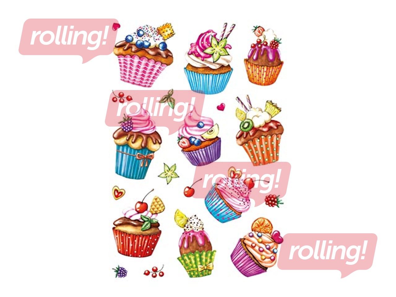 Uzlīmes Herma Decor, Cupcakes, 2 lapas