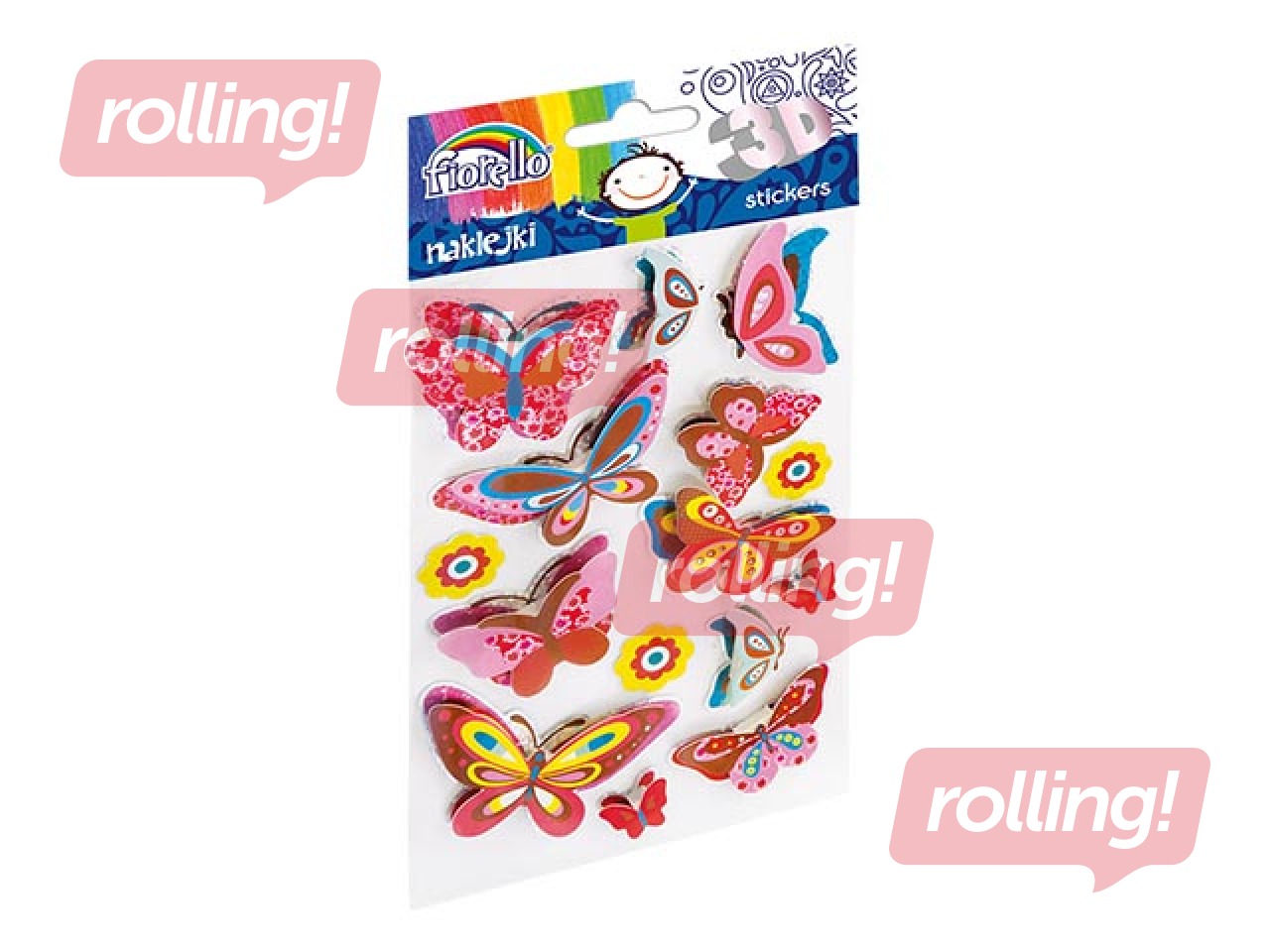 Fiorello dekoratiivsed kleebised, liblikad, 3D