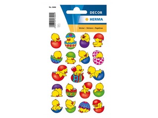 Наклейки Herma Decor, цыплята в яйце, 3 листа