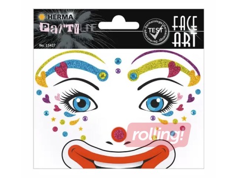 Наклейки для лица Клоун