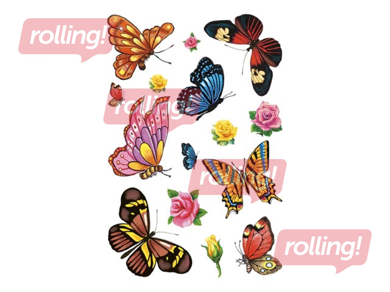 Tetovējumi uzlīmes Tauriņi