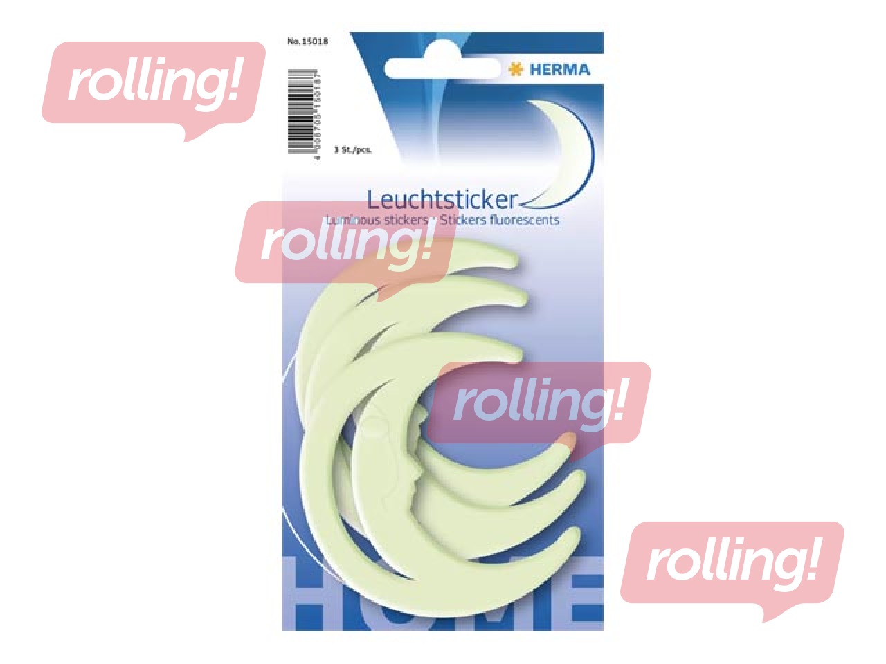 Tumsā spīdošas uzlīmes Mēness