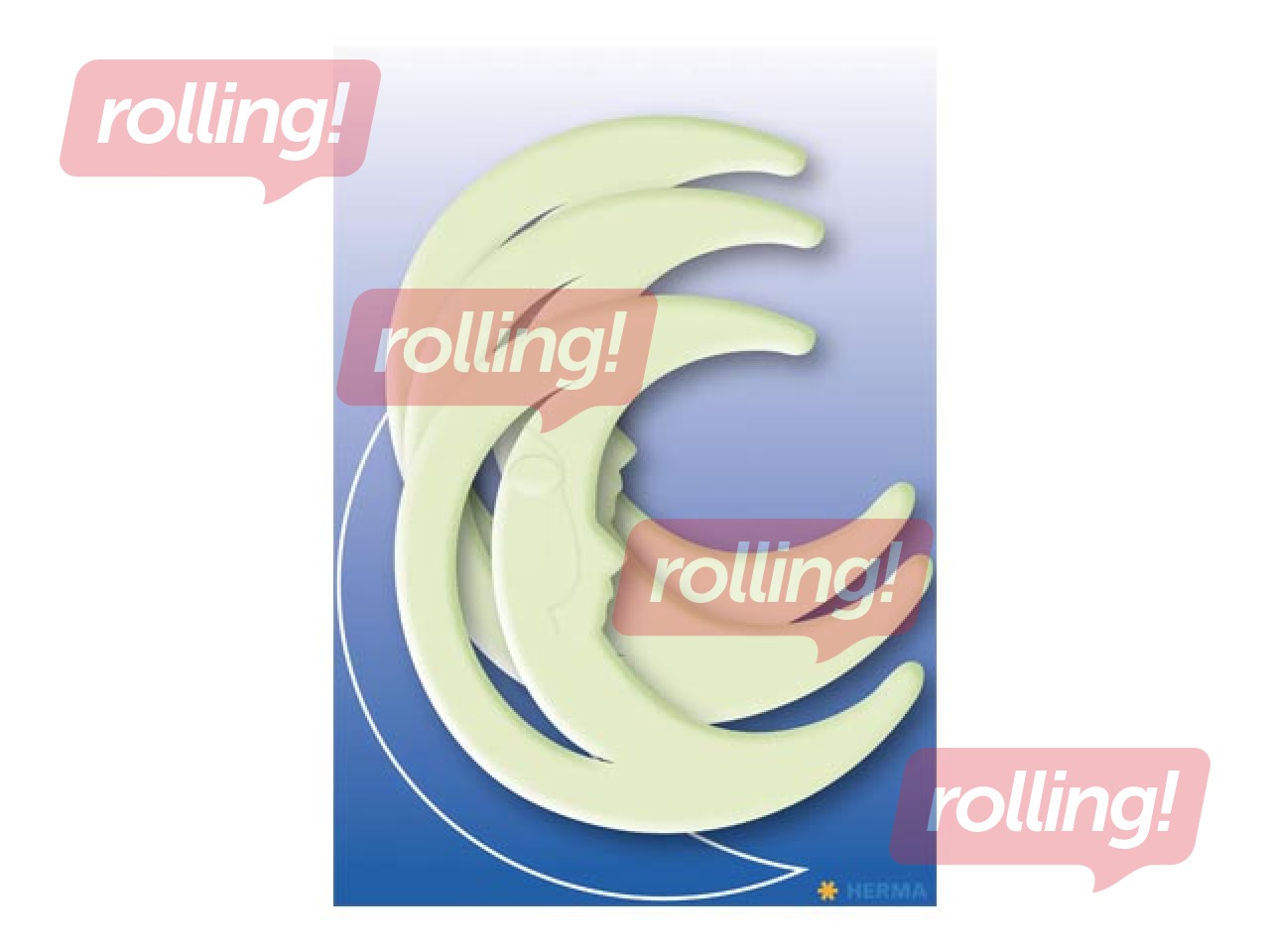 Tumsā spīdošas uzlīmes Mēness