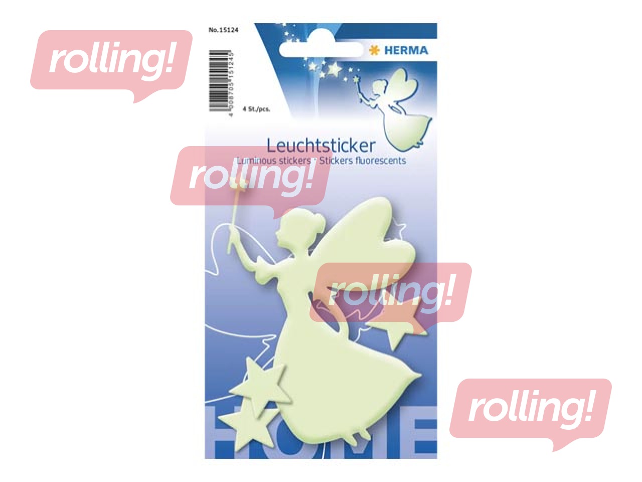 Tumsā spīdošas uzlīmes Feja