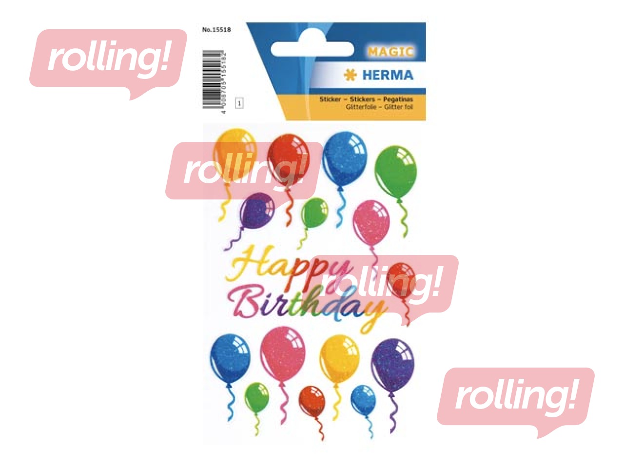 Dekoratīvās uzlīmes Baloni ar spīdumiem