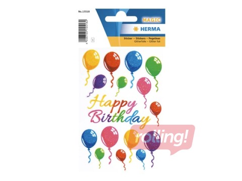 Stickers Ballons with shiny glitter