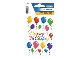 Stickers Ballons with shiny glitter