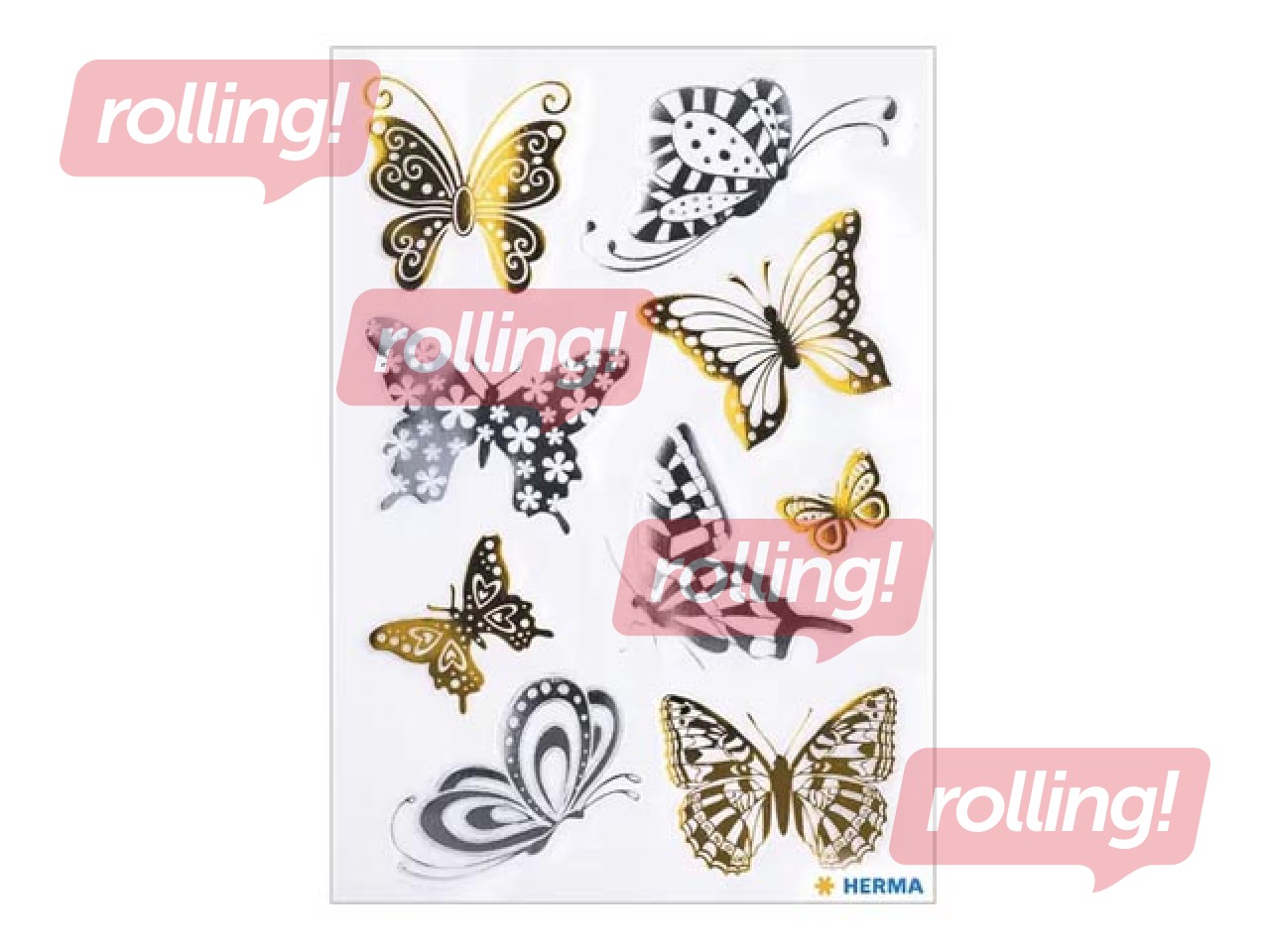 Uzlīmes Herma Tauriņi, zelta un sudraba