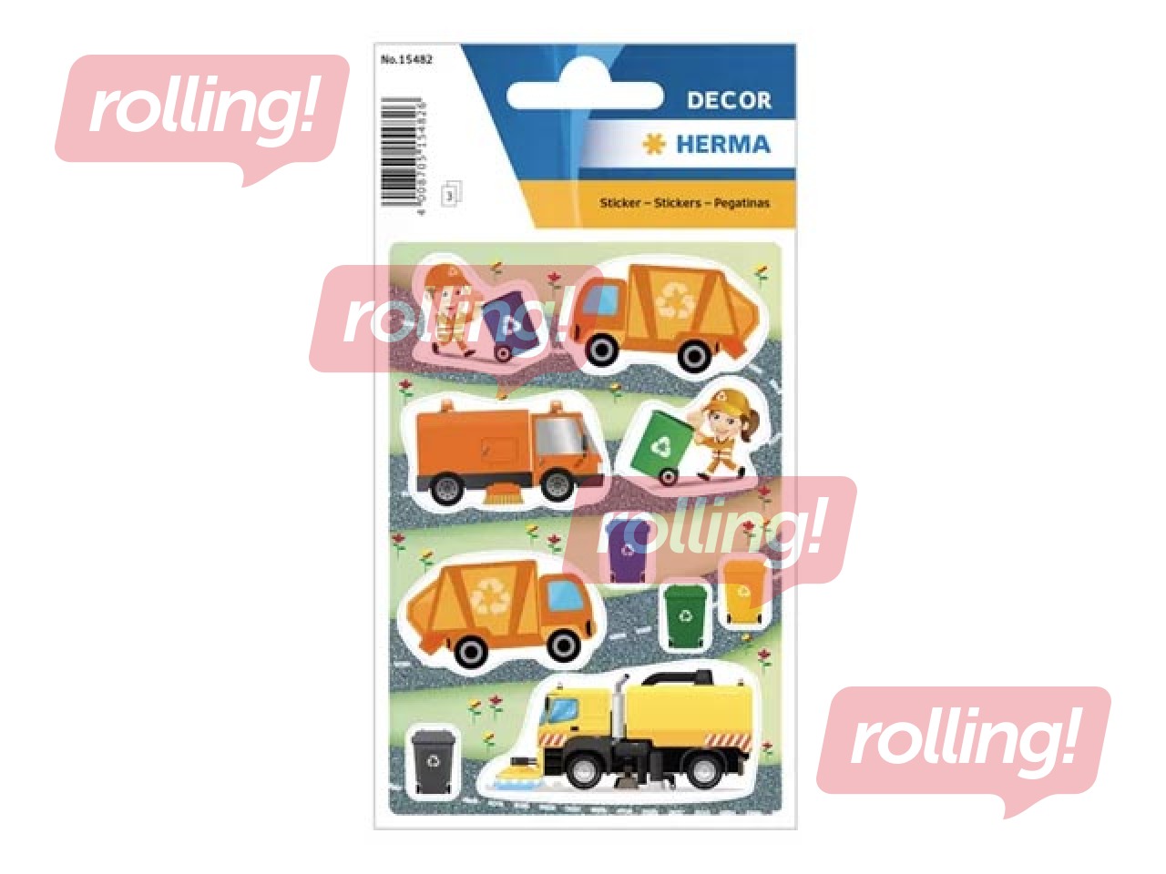 Uzlīmes Herma Decor Rubbish man