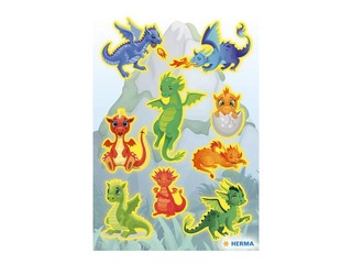 Наклейки Herma Dragon, неоновый эффект,1 лист