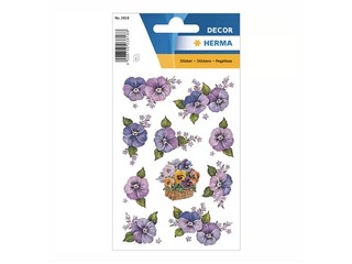Stickers Herma Decor, Pansy heads, 3 sheets