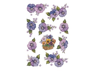 Uzlīmes Herma Decor, Pansy heads, 3 lapas
