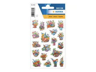 Stickers Herma Decor, Flowers in basket, 3 sheets