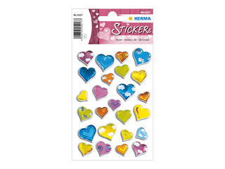 Stickers Herma, Colourful Heart, stones, 1 sheet