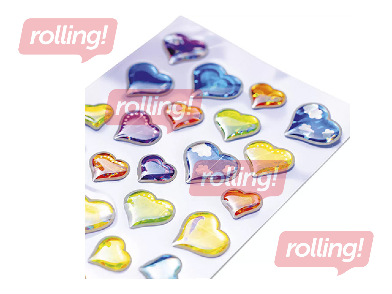 Uzlīmes Herma, Colourful Heart, stones, 1 lapa