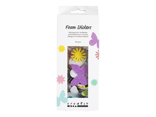 Vahtkummist kleebised Foam - Butterfly, Flower, Leaf