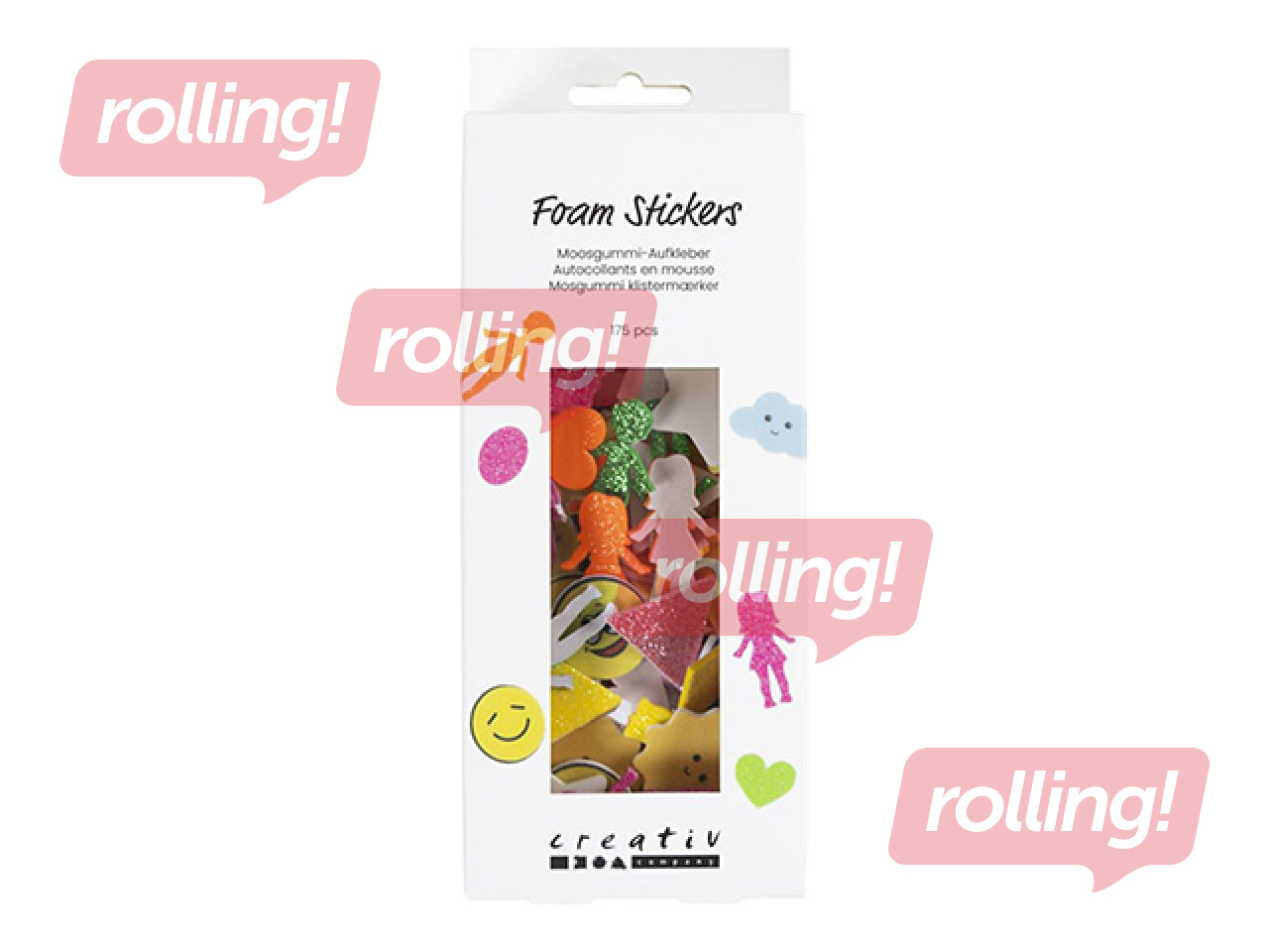 Vahtkummist kleebised Foam - Geometry, People, Weather, Smileys