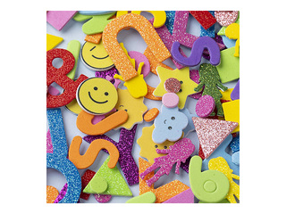 Vahtkummist kleebised Foam - Emojis, Geometric shapes, Letters and Numbers