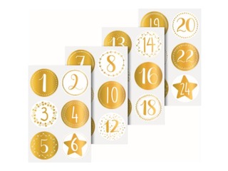 Decorative stickers Advent, gold