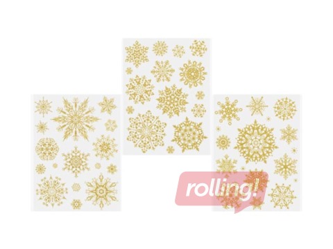 Logu uzlīmes Crystals, zelta