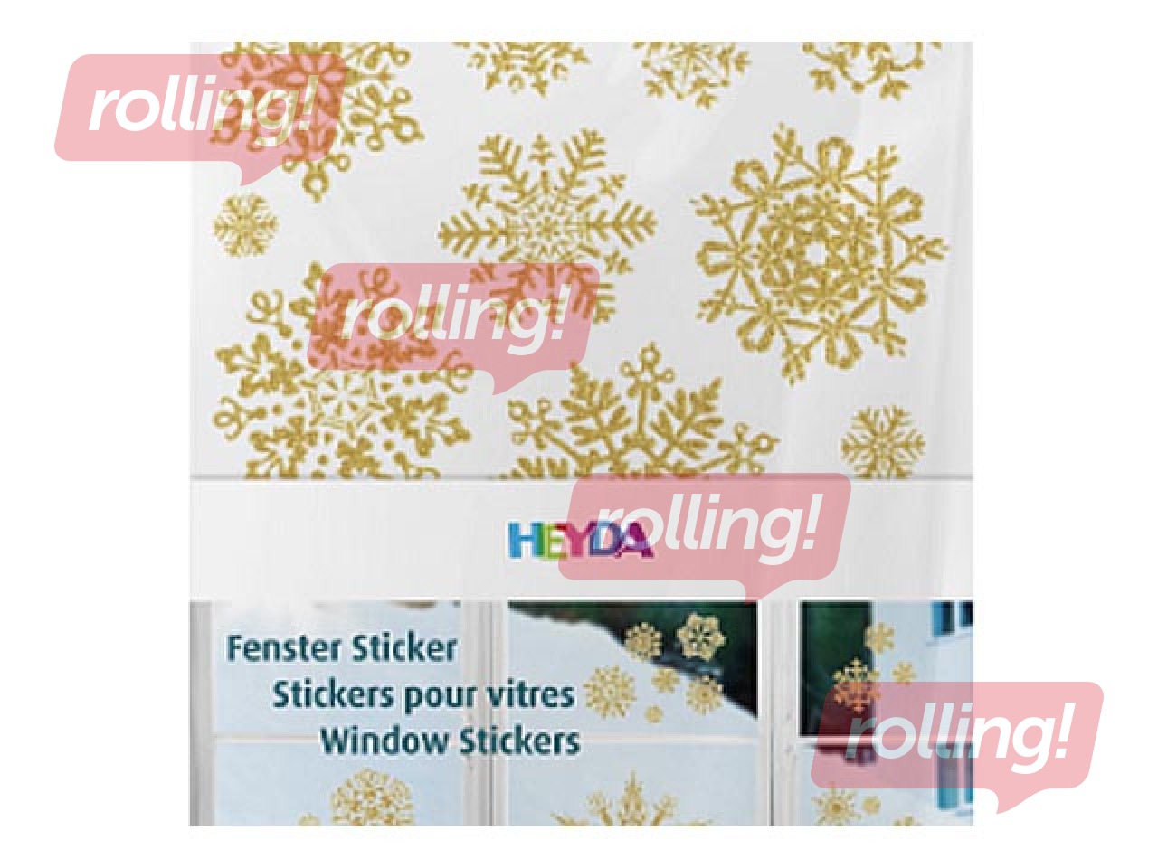 Logu uzlīmes Crystals, zelta