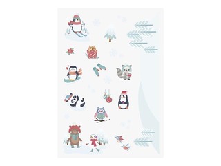 Dekoratīvas uzlīmes logiem Ziema