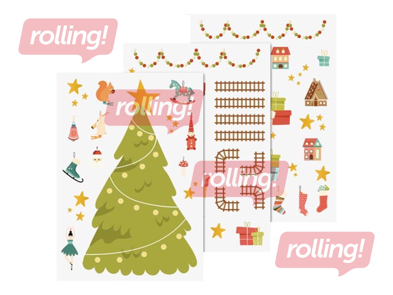 Dekoratīvas uzlīmes logiem Ziemassvētki