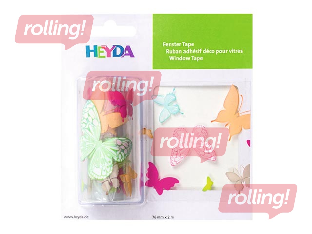 Logu uzlīmes Heyda, Butterflies