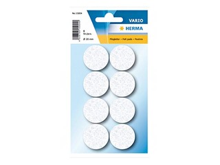 Līmējami filca aizsargpaliktņi Herma, 28 mm, balti