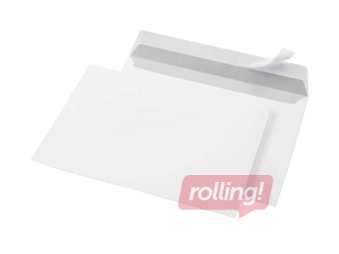 Envelopes with adhesive tape, C65, 1000 pcs. White