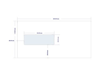 Aploksnes ar lentu un logu, DL, 1000 gab., baltas