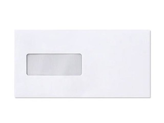 Envelopes with adhesive tape and the window, DL, 1000 pcs. White
