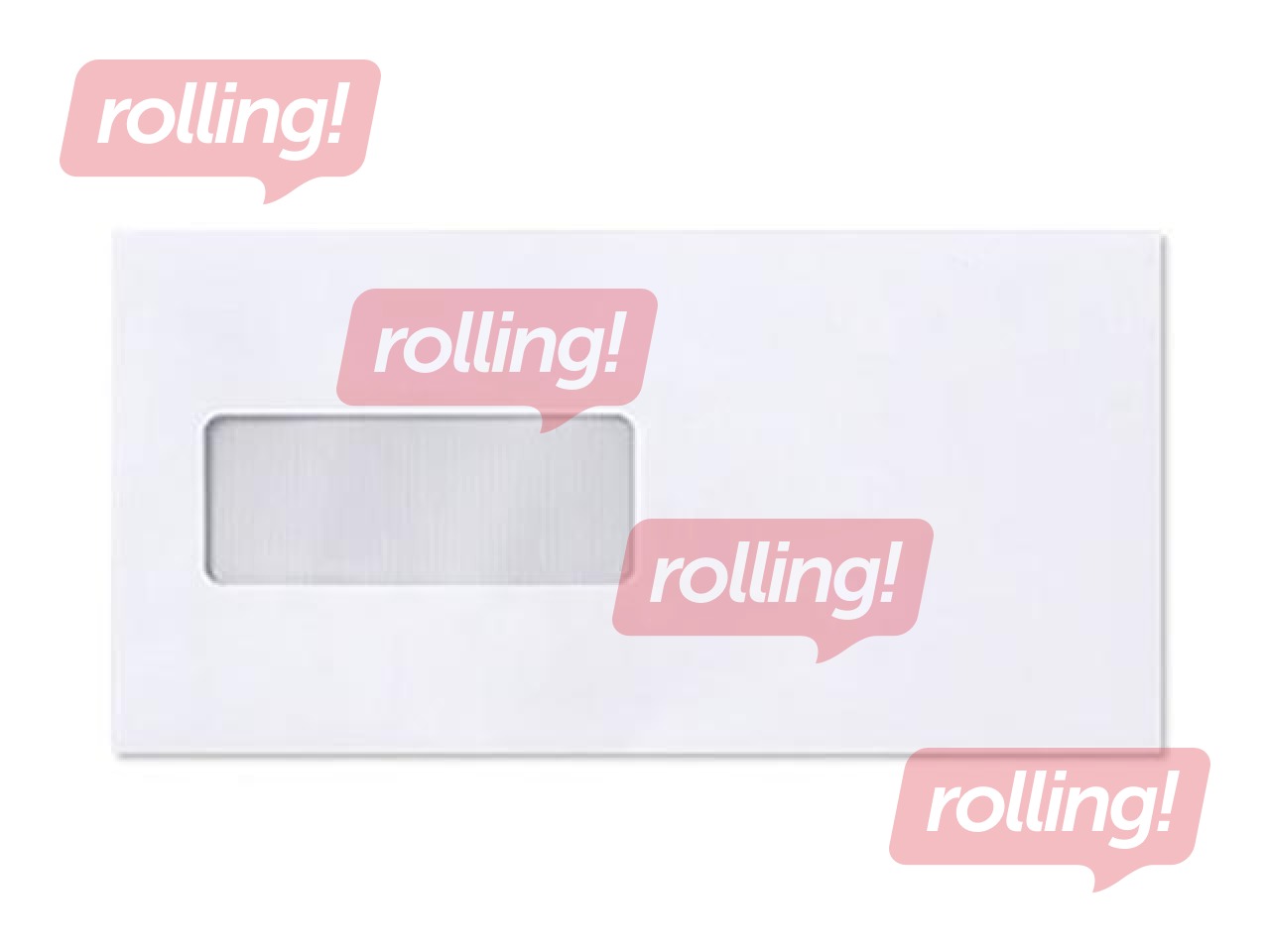 Envelopes with adhesive tape and the window, DL, 1000 pcs. White