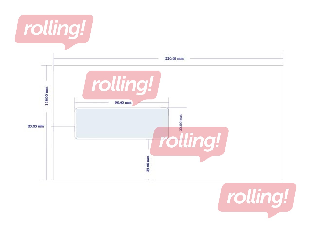 Envelopes with adhesive tape and the window, DL, 1000 pcs. White