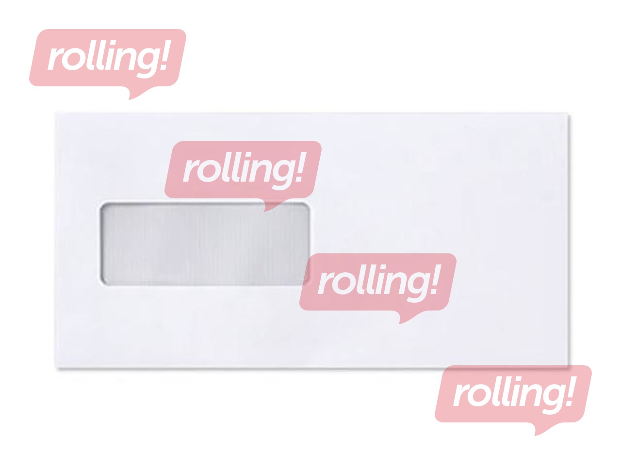 Конверты c лентой и с окном, DL, 1000 шт., белые