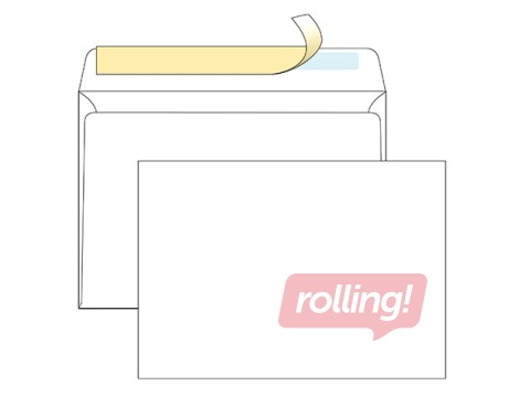 Envelopes with adhesive tape, C4, 500 pcs. White