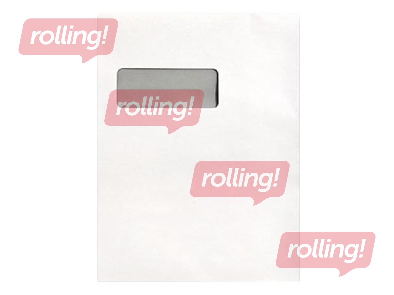 Конверты c лентой и с окном, E4, 500 шт., белые