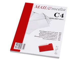 Самоклеящиеся конверты c лентой, C4, 50 шт., белые