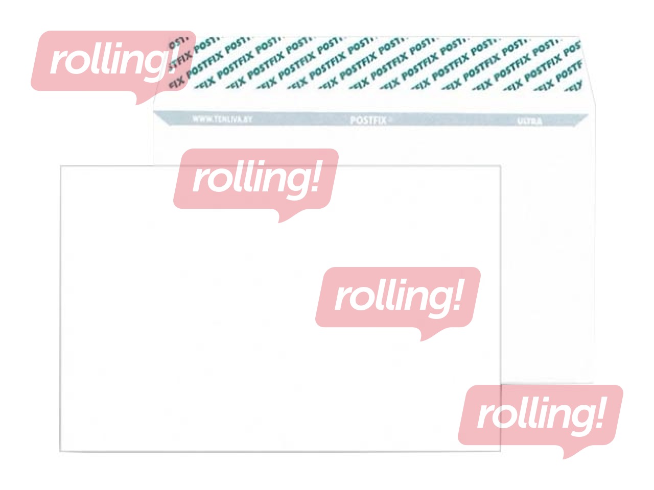 Aploksnes pašlīmējošas ar lentu 114x162mm Postac C6, 50 gab., baltas